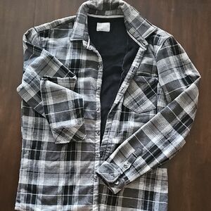 Plaid Button-Up Shirt